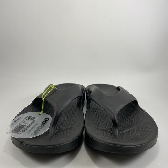 Oofos Ooriginal Flip Flip Sandals Mens Size 8 Womens Size 10 Black Comfort - Picture 2 of 9